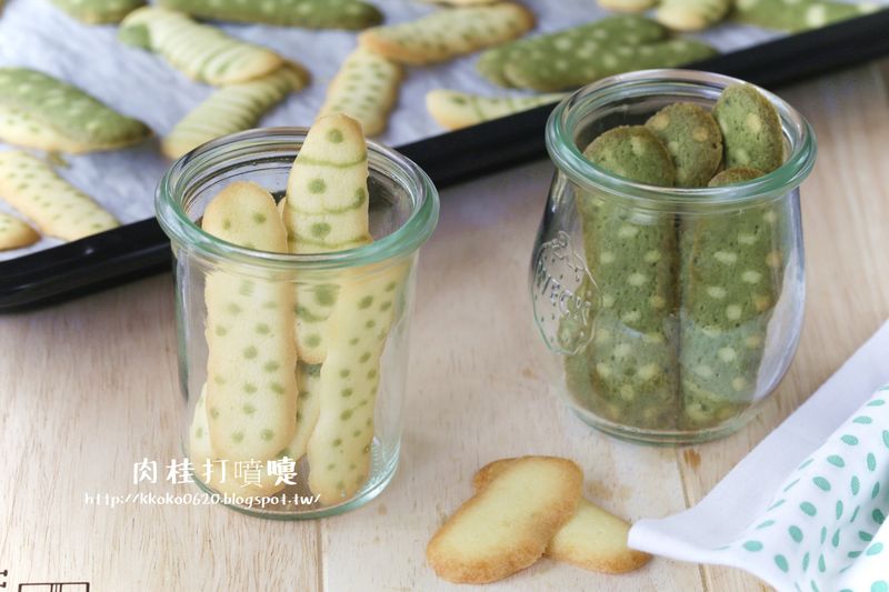 抹茶雙色貓舌小薄餅