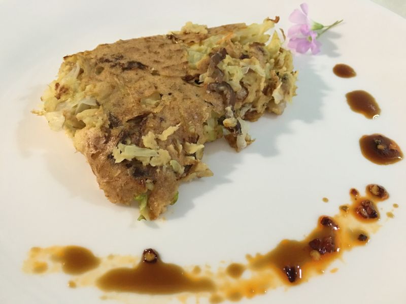 高麗菜豆渣豬肉蔬菜散煎餅(無油)
