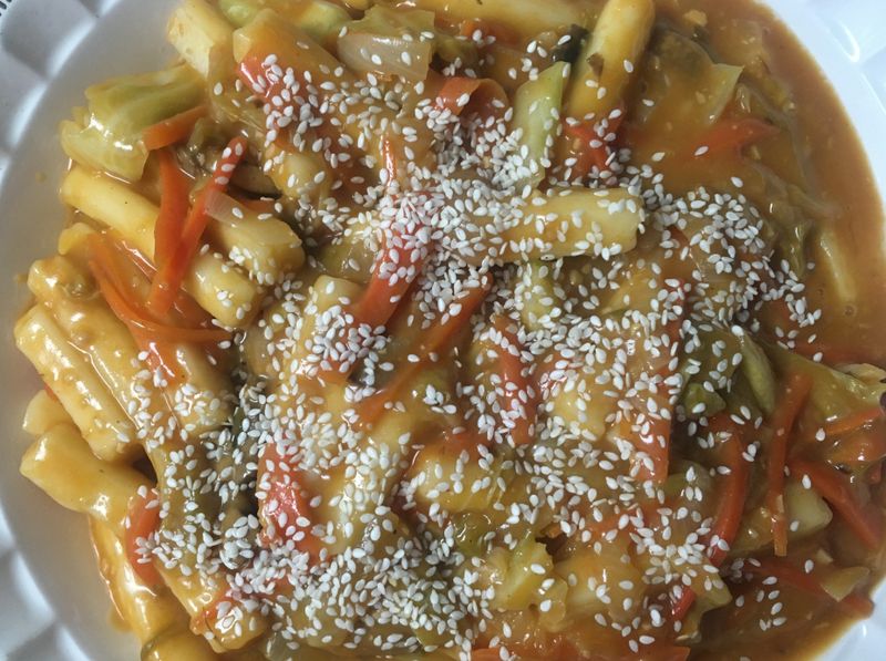 簡易辣炒年糕 (素)