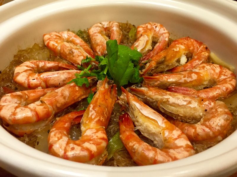 鮮蝦粉絲煲