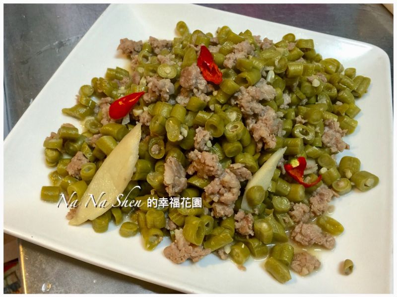 酸豇豆炒肉末