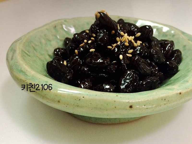 韓國常備菜--醬煮黑豆--콩자반