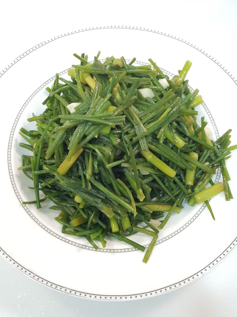 無油蒜香炒水蓮【複合料理無水鍋】
