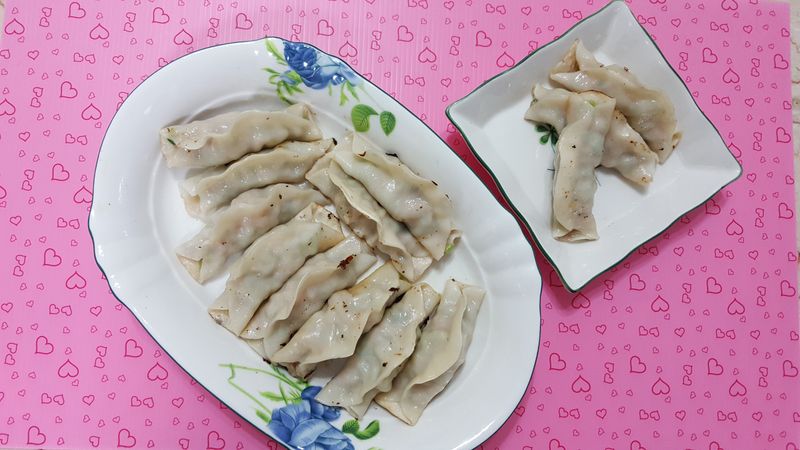 絲瓜鮮蝦鍋貼