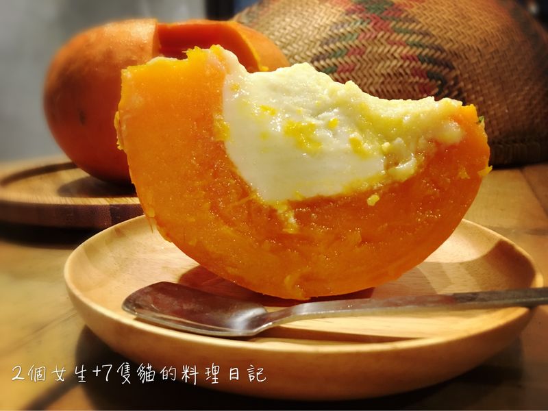 椰香卡士達南瓜盅(無奶配方)