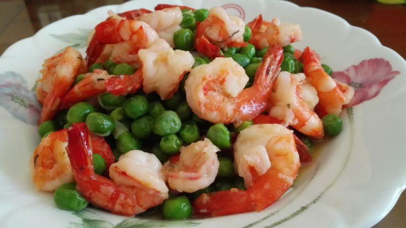 青豆炒蝦仁