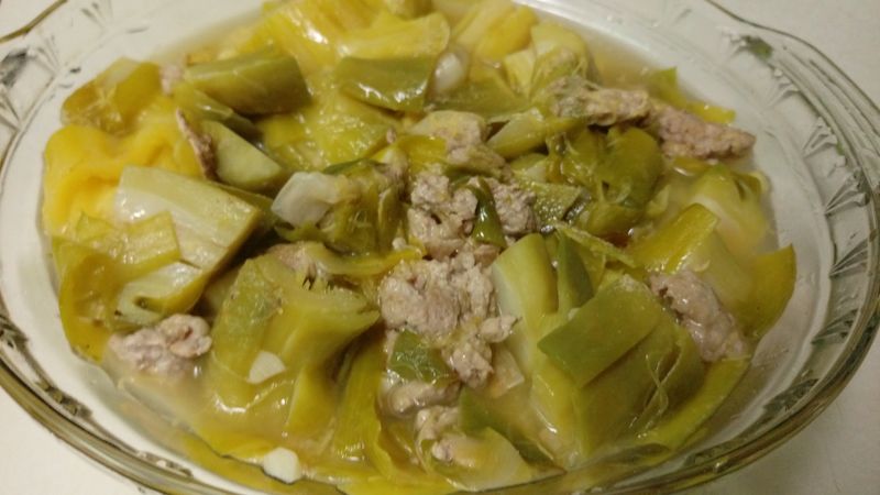 火龍果花炒絞肉