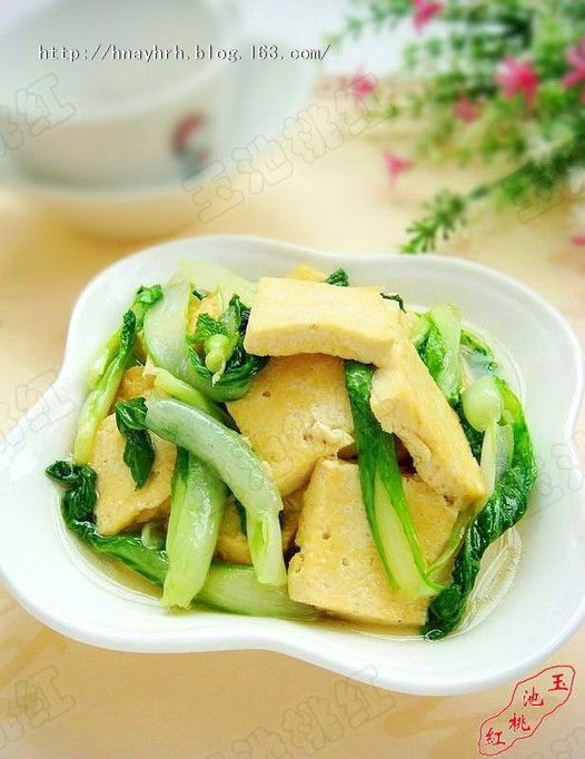 白菜野菇豆腐煲