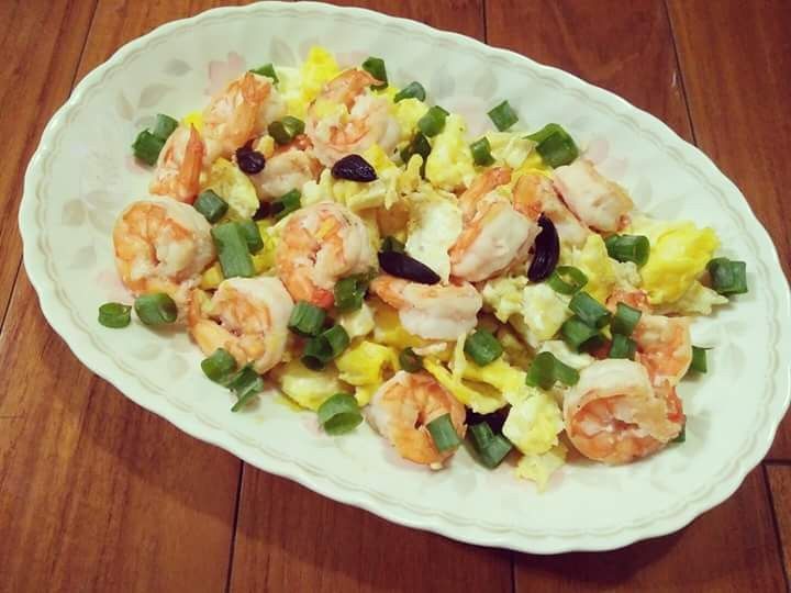 黑蒜蝦仁蛋【豆豆愛的料理】【富陽生技】