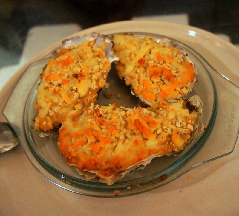 Oysters au Gratin
