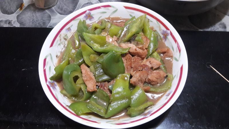 青椒炒肉片
