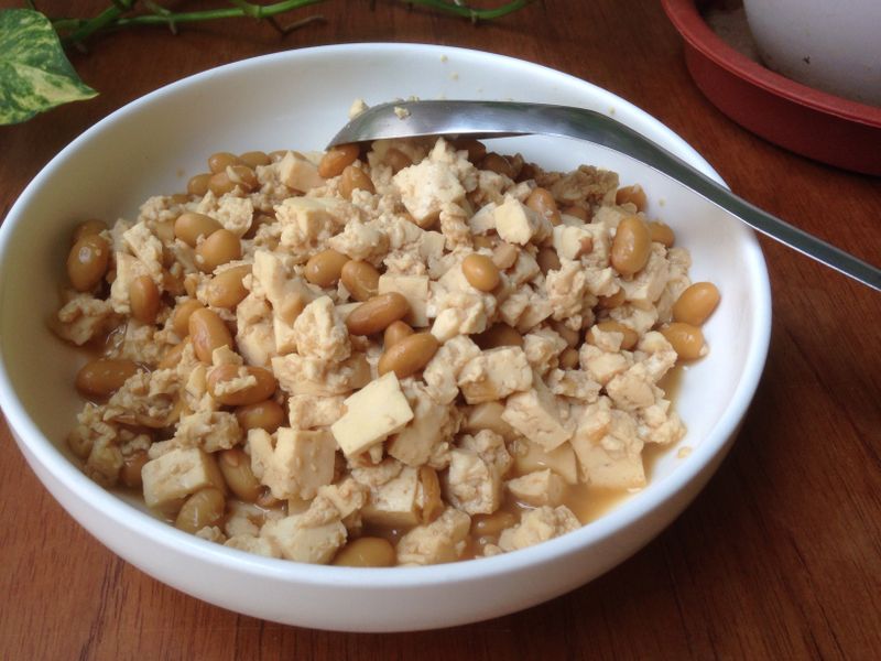 醬煮板豆腐碎
(累到只剩一點力氣的食譜)