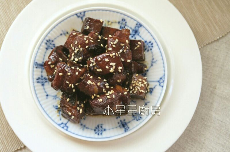 蜜糖蒜香豆干排骨(水波爐料理)