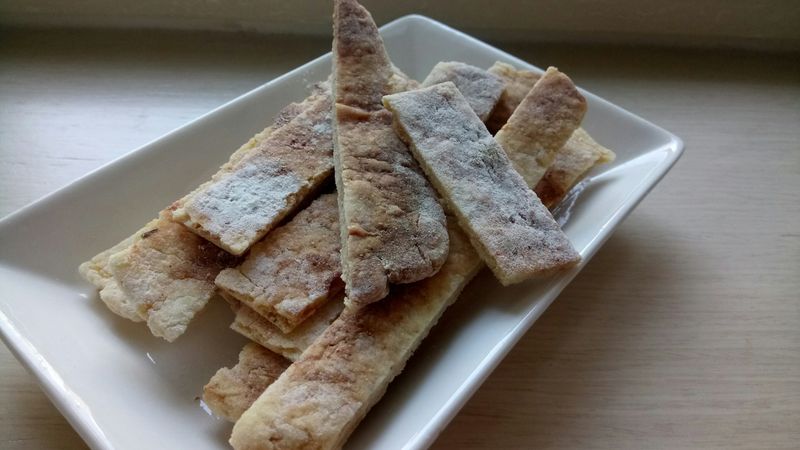 ❤低卡料理❤簡易健康脆脆微波鹹味薄片餅乾