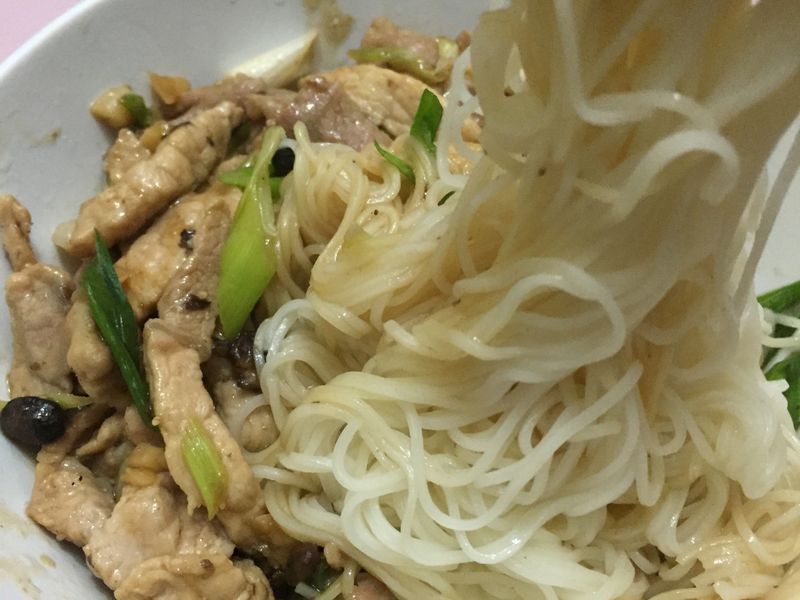 豆豉肉絲乾麵線