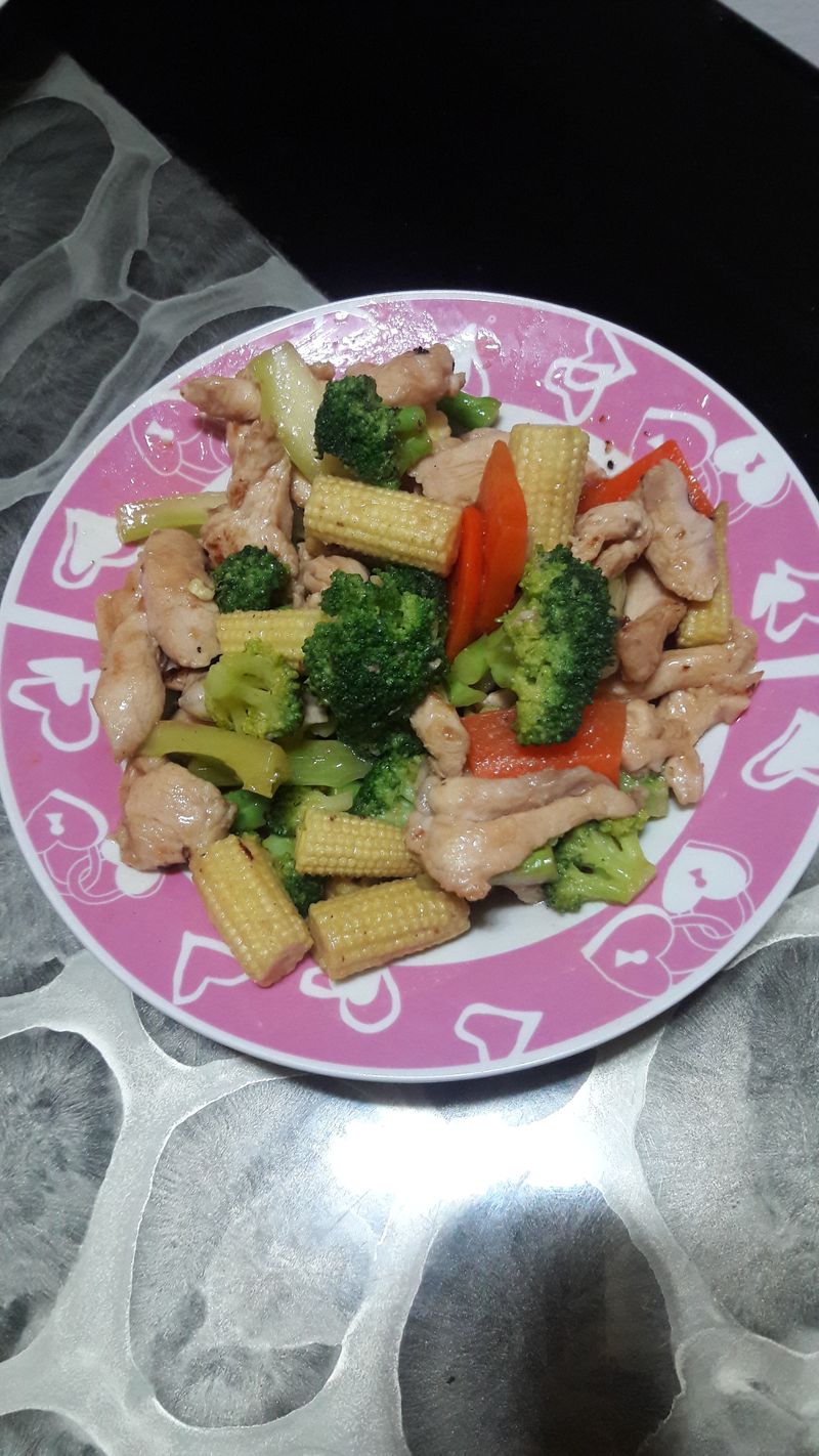 雞柳炒鮮蔬