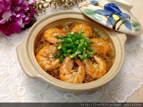 鮮蝦粉絲煲
