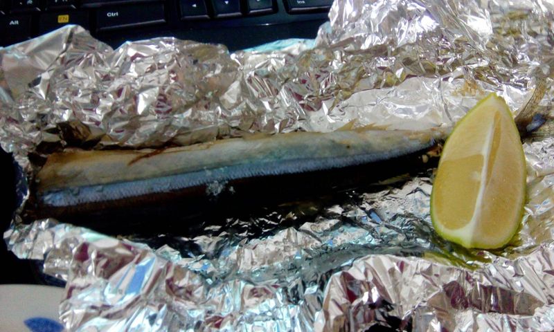 簡單烤秋刀魚