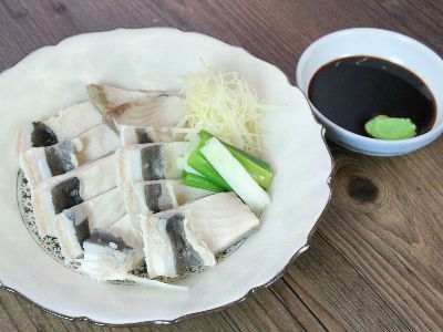 清燙虱目魚佐芥末油膏