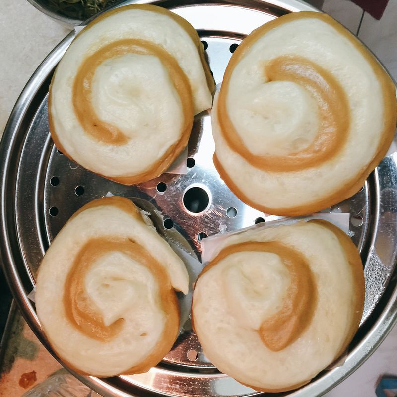 黑糖牛奶雙色饅頭