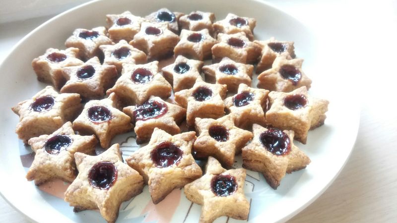 ❤甜點料理❤無奶油無蛋酥脆果醬曲奇