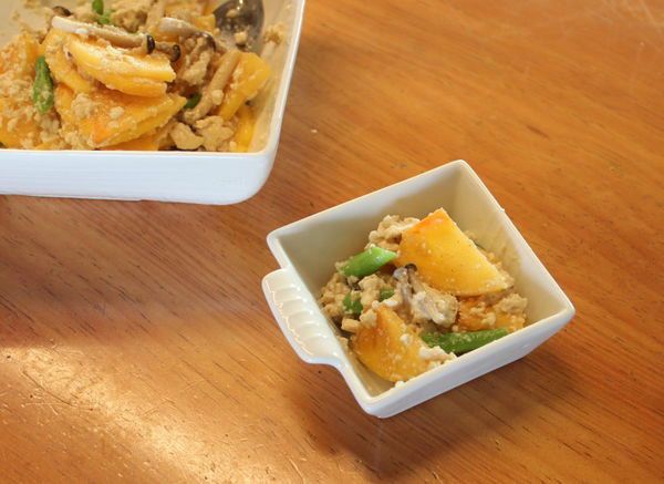 柿子豆腐拌菜(柿入り白和え)