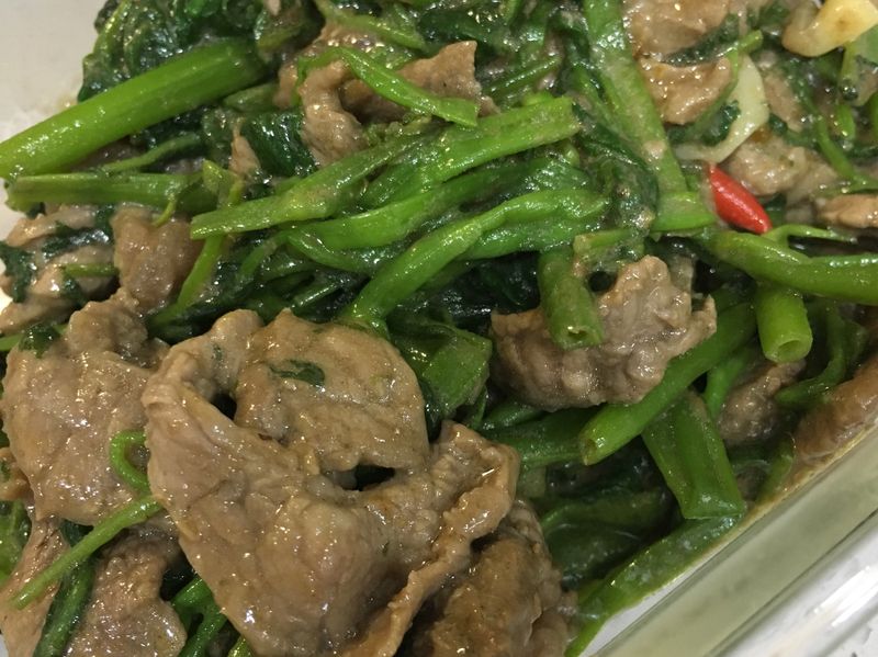 空心菜炒牛肉