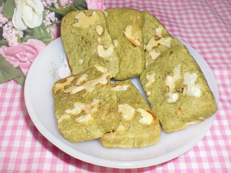 抺茶核桃餅乾