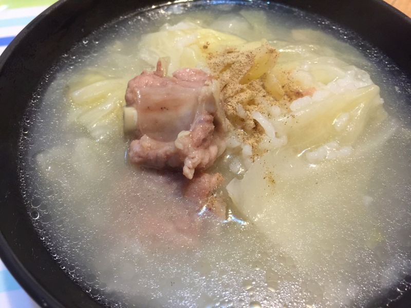 高麗菜排骨粥