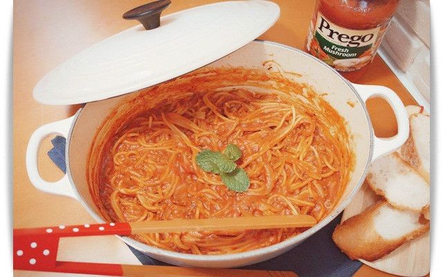 一鍋到底蘑菇肉醬義大利麵【Prego】