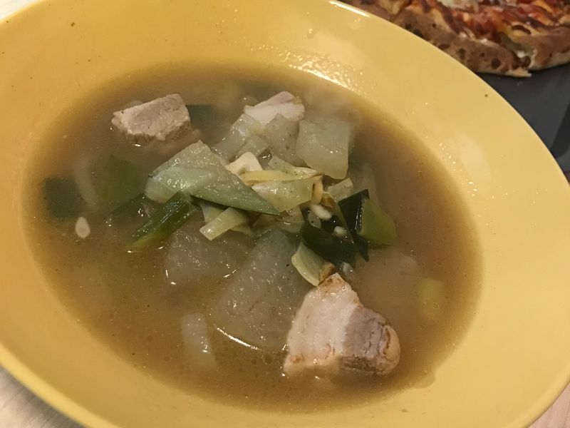 簡易料理-1人冬瓜豬肉湯
