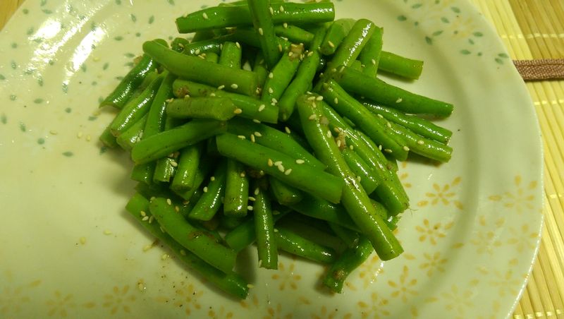 かにの椒鹽敏豆[健康版]