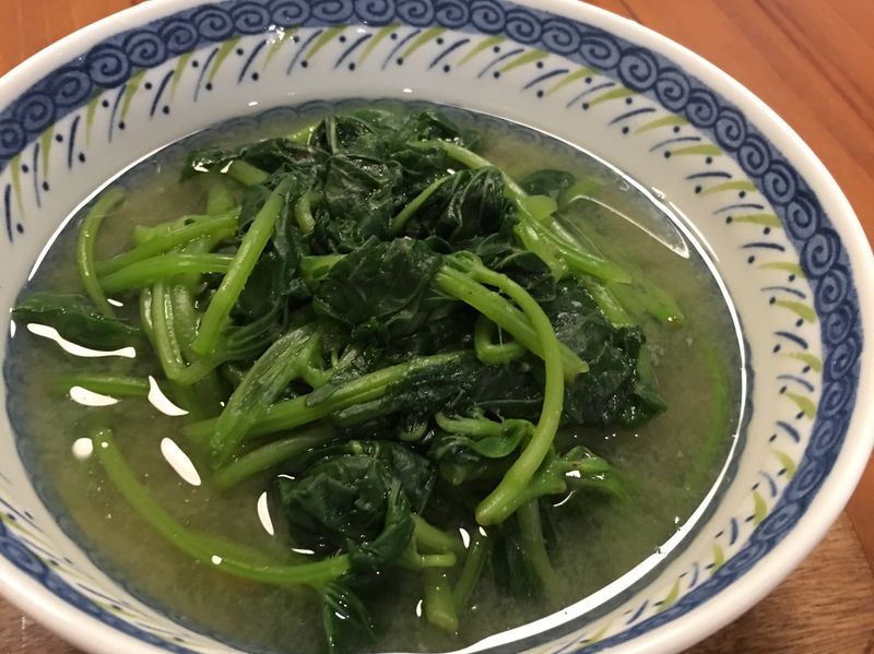地瓜葉味噌湯