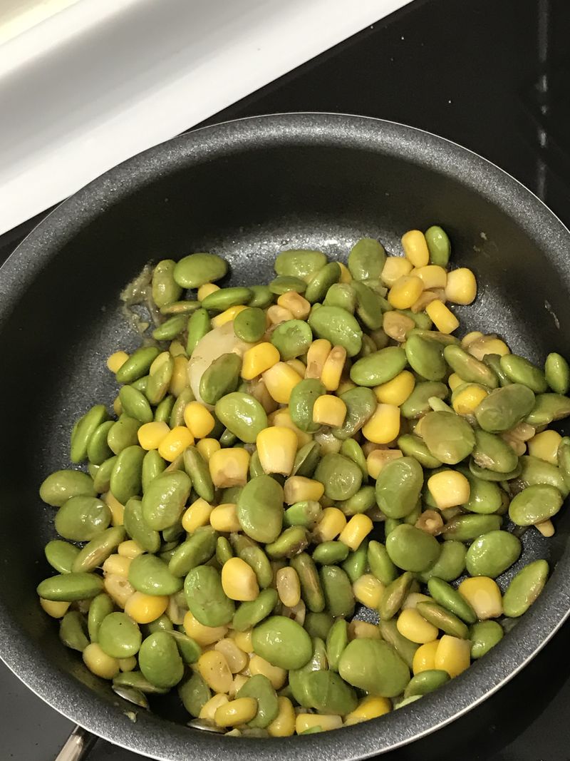 毛豆炒玉米