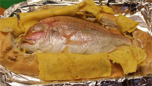 蛋包鹽焗魚
