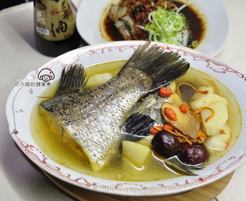 山藥鱸魚湯【福壽純芝麻油玩料理】