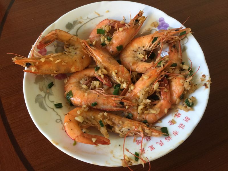 無油蒜味燒蝦