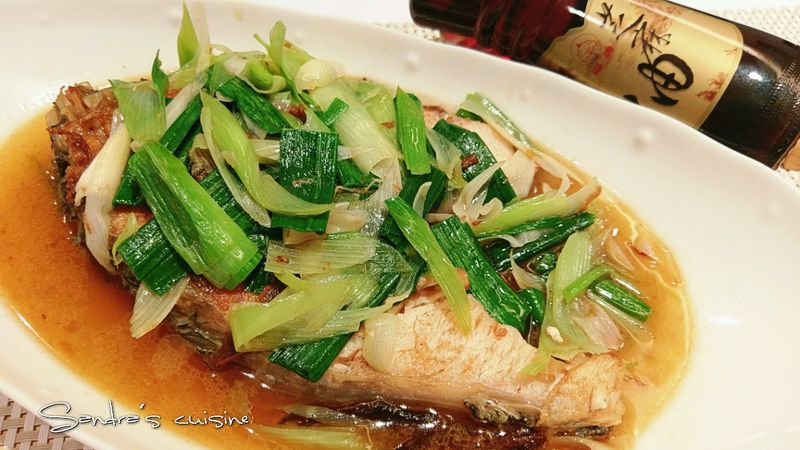 麻油蒜苗鮮魚[福壽純芝麻油玩料理]