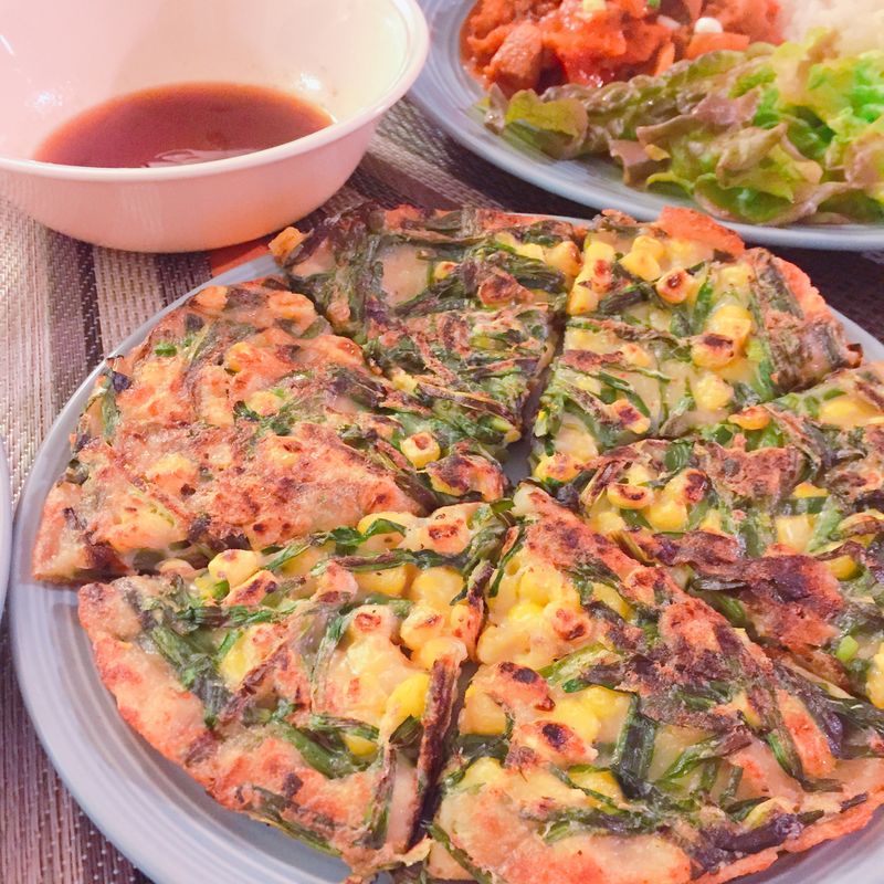 韭菜玉米煎餅