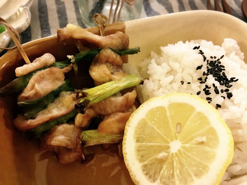 雞肉大蔥串燒