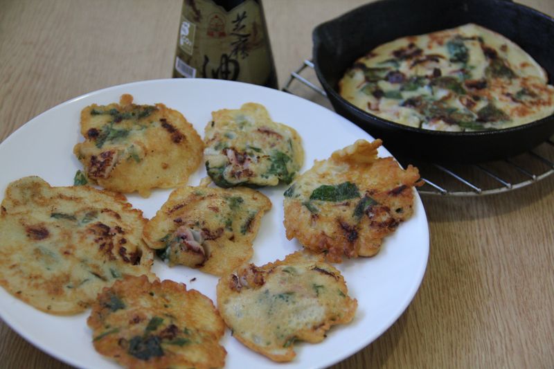 透抽九層塔煎餅【福壽純芝麻油玩料理】