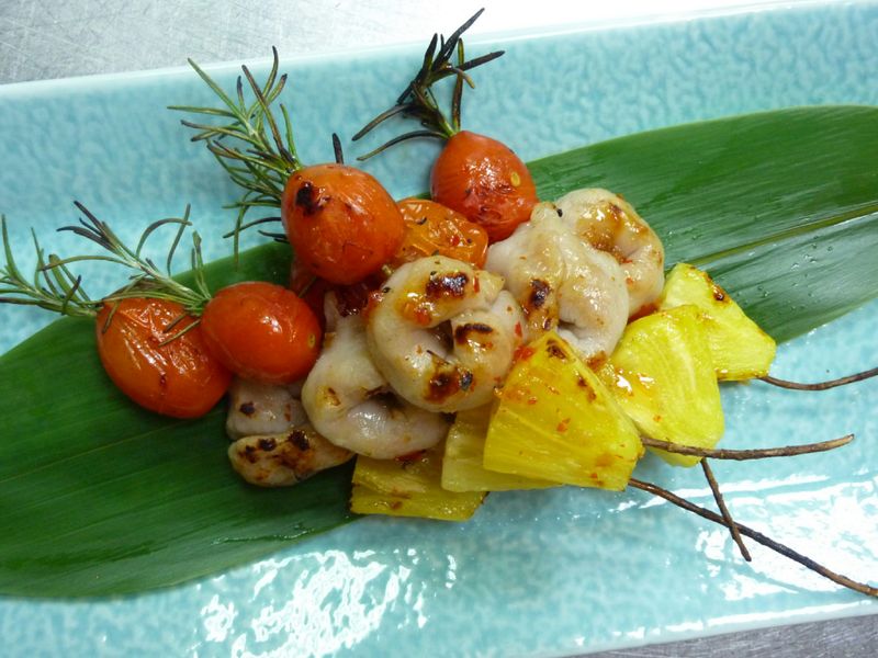((卡哇夷))桂冠魚餃 之 夏日繽紛蔬果串燒