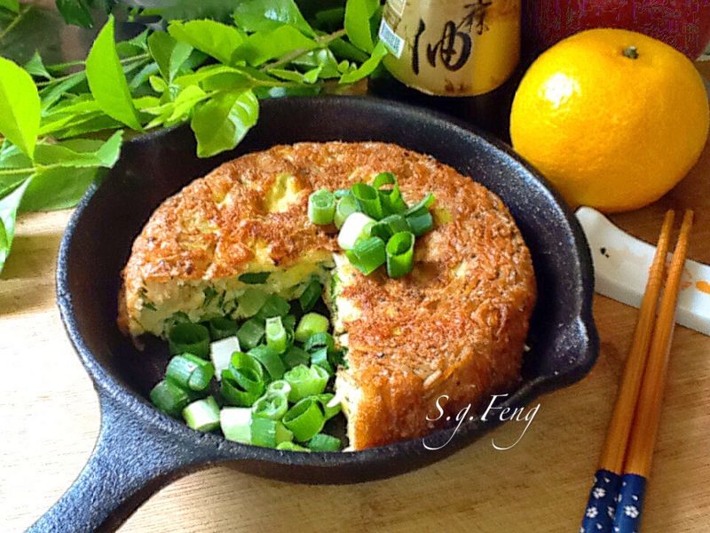 麻油香蔥吻魚烘蛋【福壽純芝麻油玩料理】