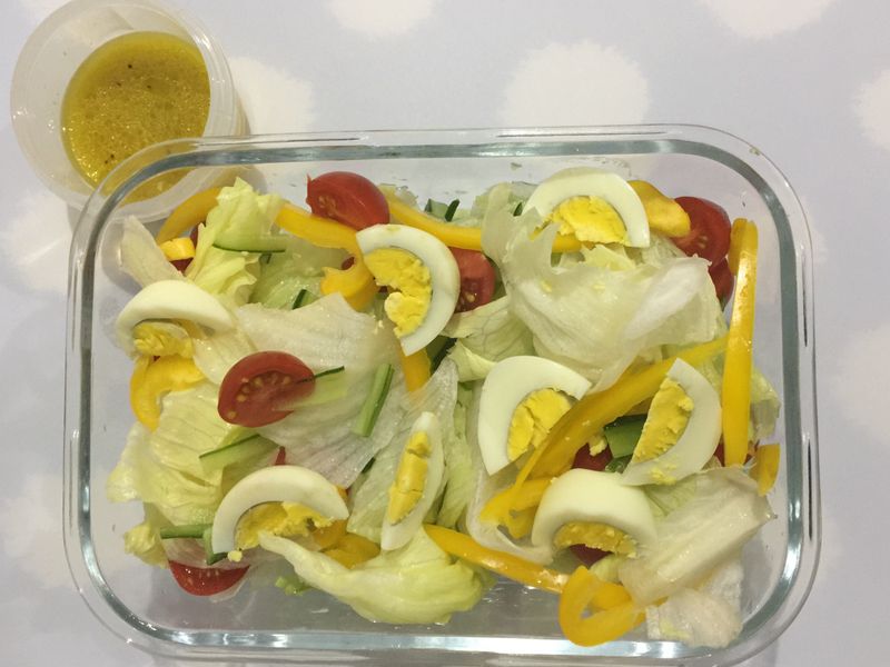 低卡瘦身餐@《雞蛋萵苣沙拉》