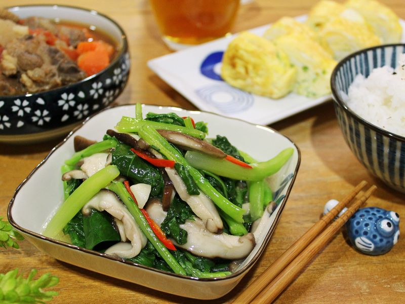 芥蘭燴鮮菇
