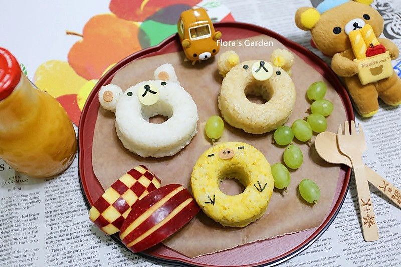 高鈣助成長-懶懶熊甜甜圈飯糰