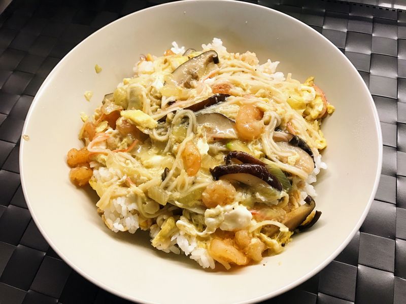 滑蛋蝦仁燴飯