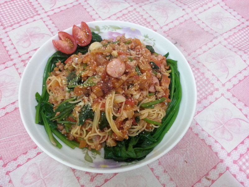 番茄肉醬天使麵