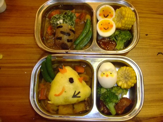 <親子食堂>恐龍蛋親子便當+母雞小雞親子便當