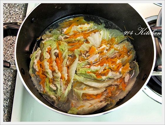 酒煮千層白菜肉